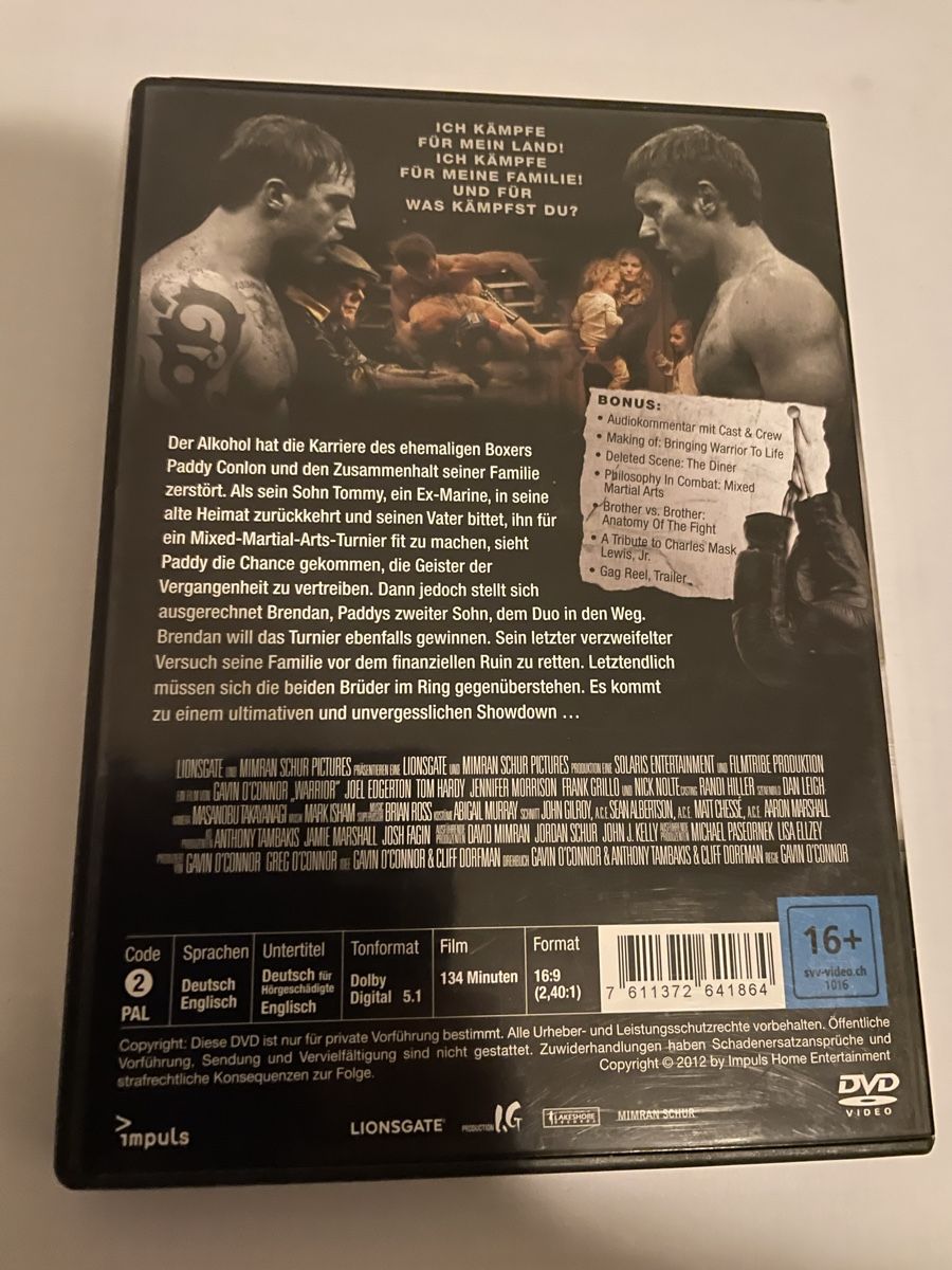 Tous les DVDs: Warrior – D'occasion à Winterthur par Cobraforce 1