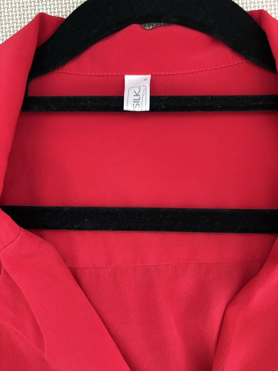 Camicette: LILYSILK red silk blouse size S. oversized – Usato da Zürich venduto da zba_7pzv 2