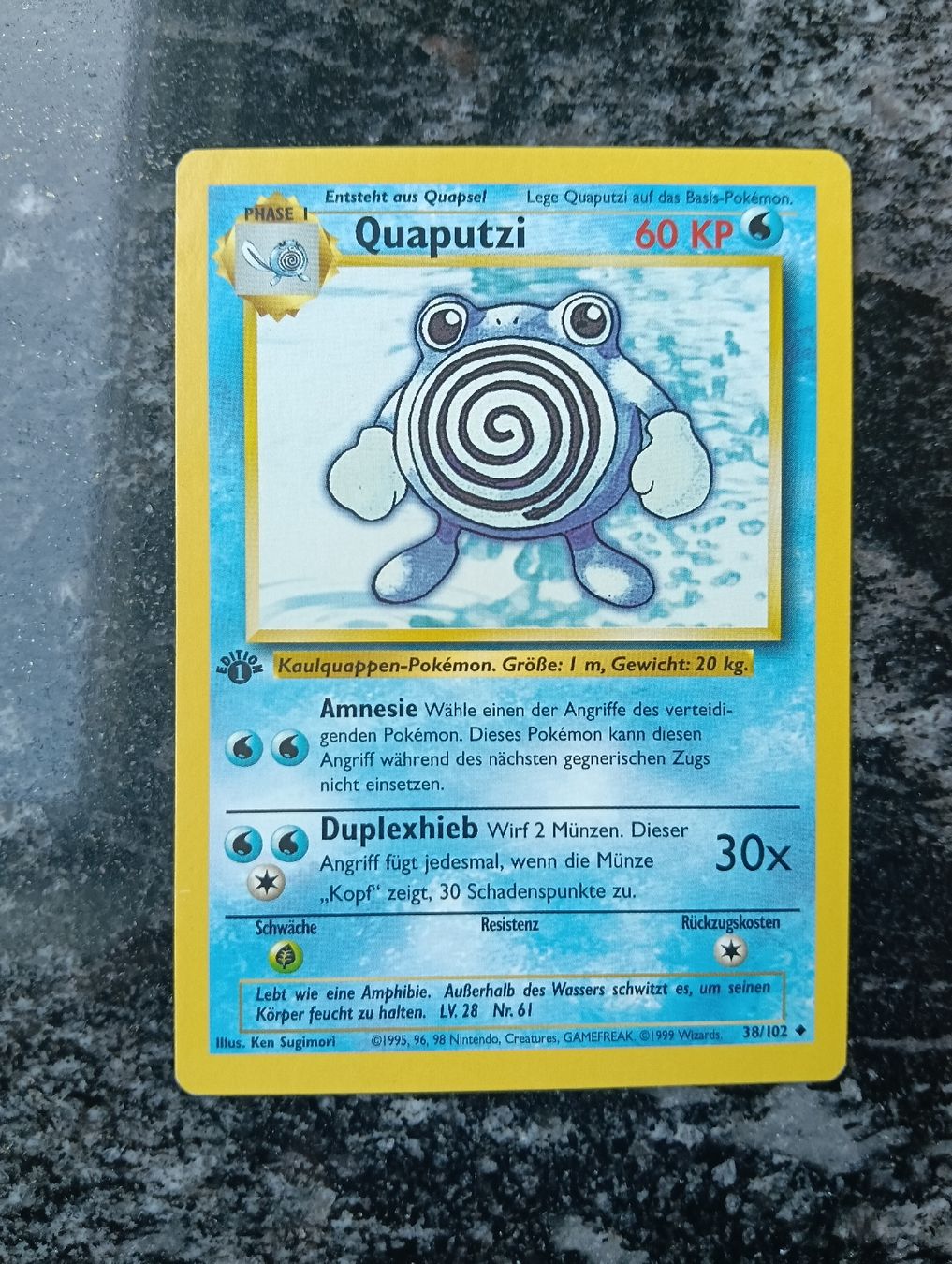 Pokémon Carte collezionabili: Pokemon Base Set 1 Edition Quaputzi – Usato da LEUZIGEN venduto da mic_sdh5