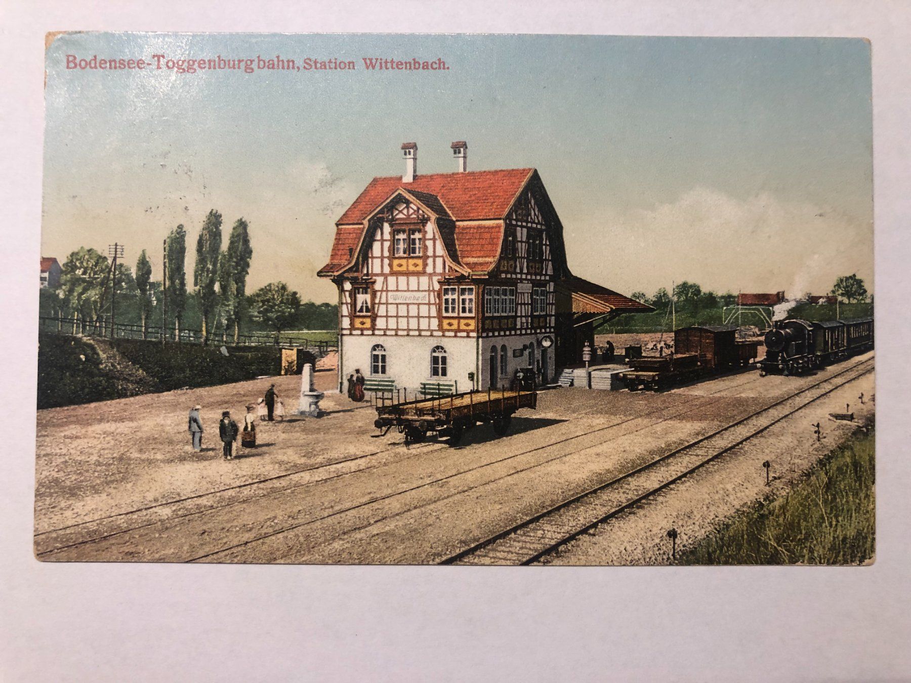 Cartoline postali: Wittenbach Station (Bahnhof) 1912 – Usato da Pfäffikon ZH venduto da Waltoversand