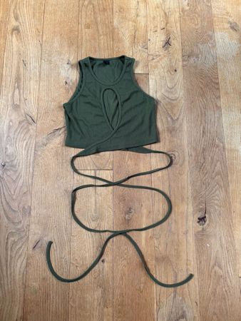 Spezielles Damen Crop Top grün Grösse S