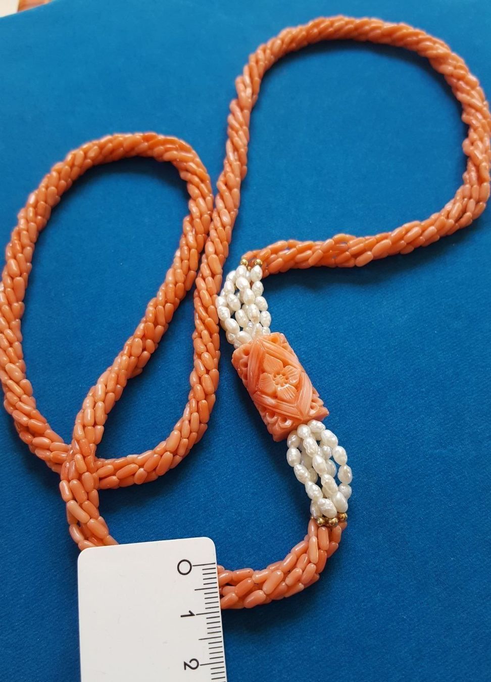 Catenine: Coralle Kette mit 585 Gold kugeln/Perlen – Usato da Wald ZH venduto da Aniade 5