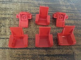 lego 2717 lot de 6 pièces Red Technic Seat 3 x 2 Base