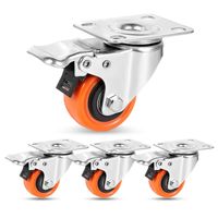 Möbelrollen 50mm mit 4 Bremse, Schwerlast bis 270kg