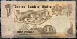 Seltene Banknote 1 Pfund Malta 1967 Rarität