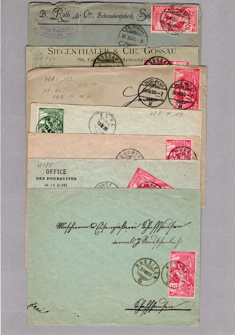 Buste & buste per spedizione: UPU 1900 – Usato da Vilters venduto da Jere3943