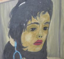 Kunst Aquarell v Kuhn signiert - abstrakte Malerei  71 x 51