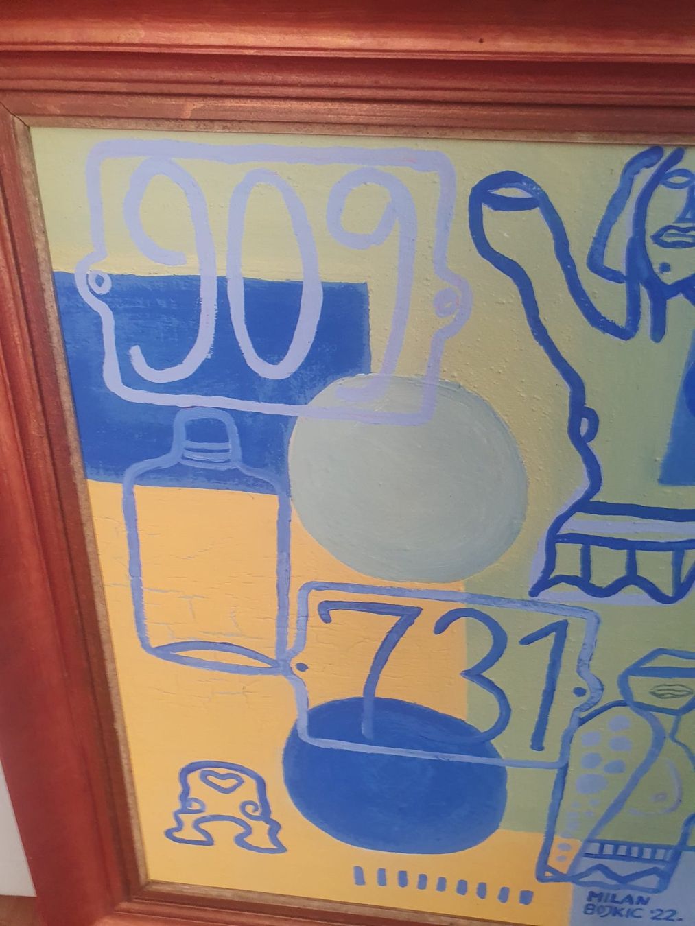 Gemälde: Moderne Kunst Acryl auf Pavatex  48 x 60cm – Gebraucht aus Basel von FirstClass4000 3