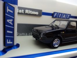 Fiat Ritmo 1/43 in handgefertigter Präsentationsvitrine