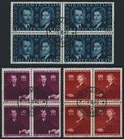 FL - 1943 - Vermählung - Viererblock - Ersttag Stempel ET