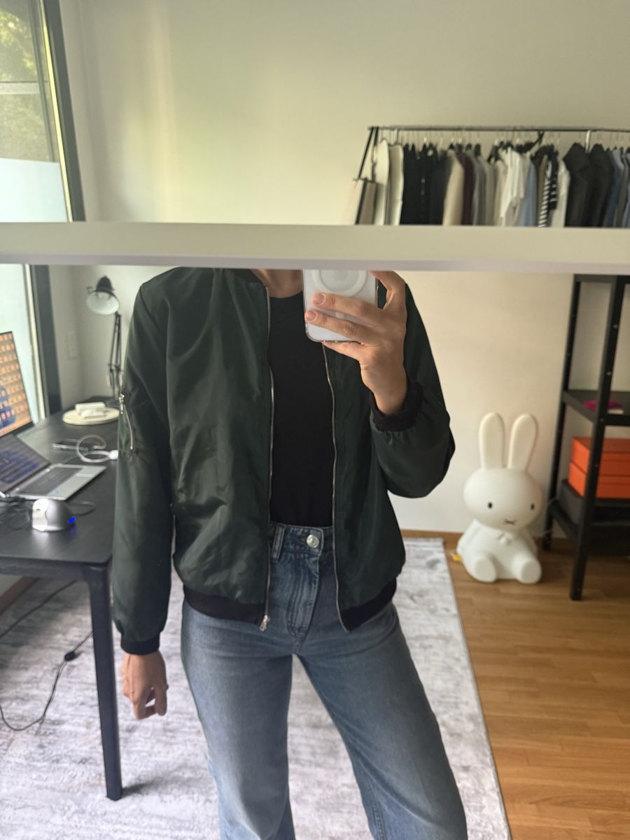 Jacken: Olive Green Bomber Jacket – Size S – Neu (gemäss Beschreibung) aus Genève von fat_5zzp 6