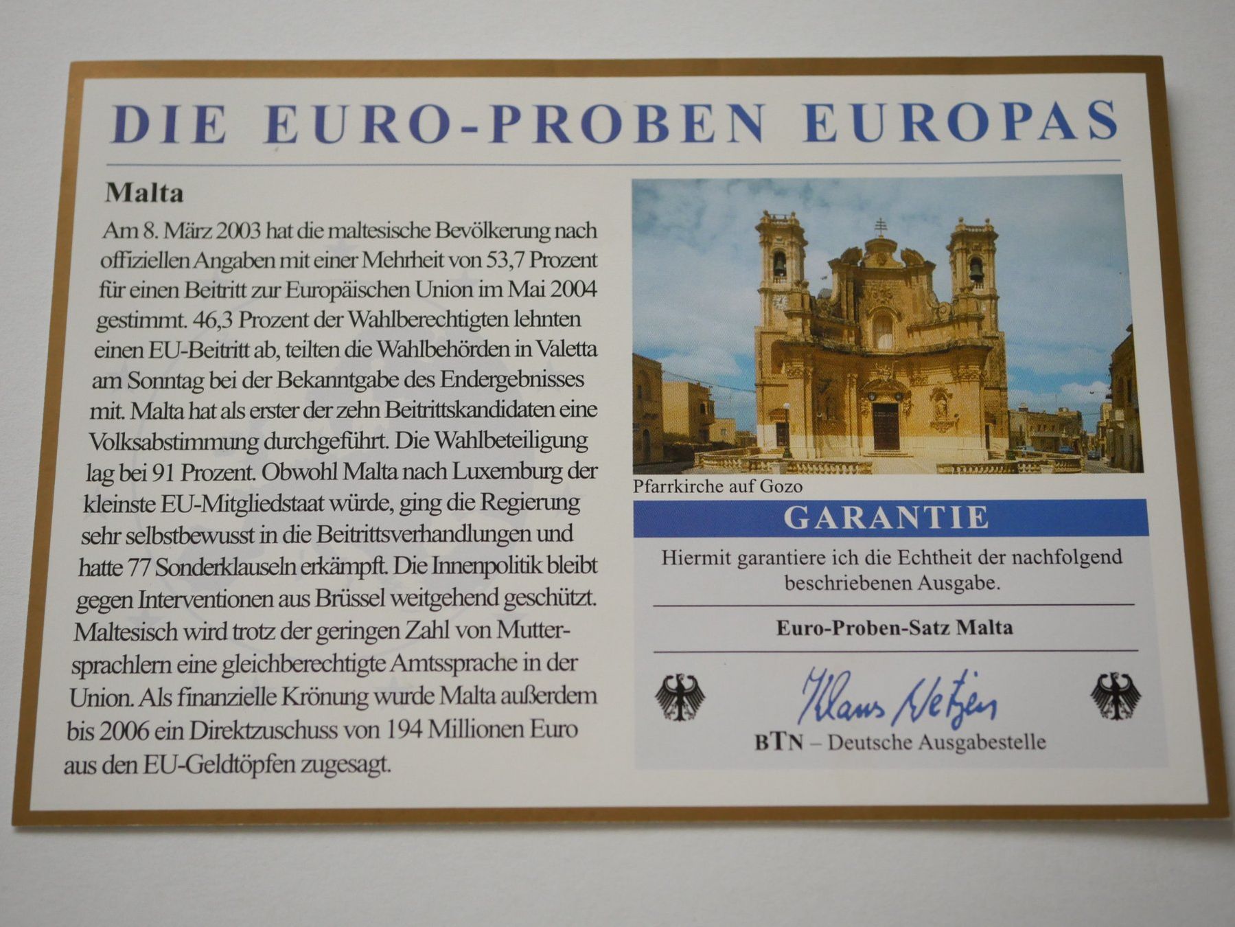Tutti le monete: Euro Probe Malta 2006 ***TOP*** – Nuovo (secondo la descrizione) da Kreuzlingen venduto da Samson01 2