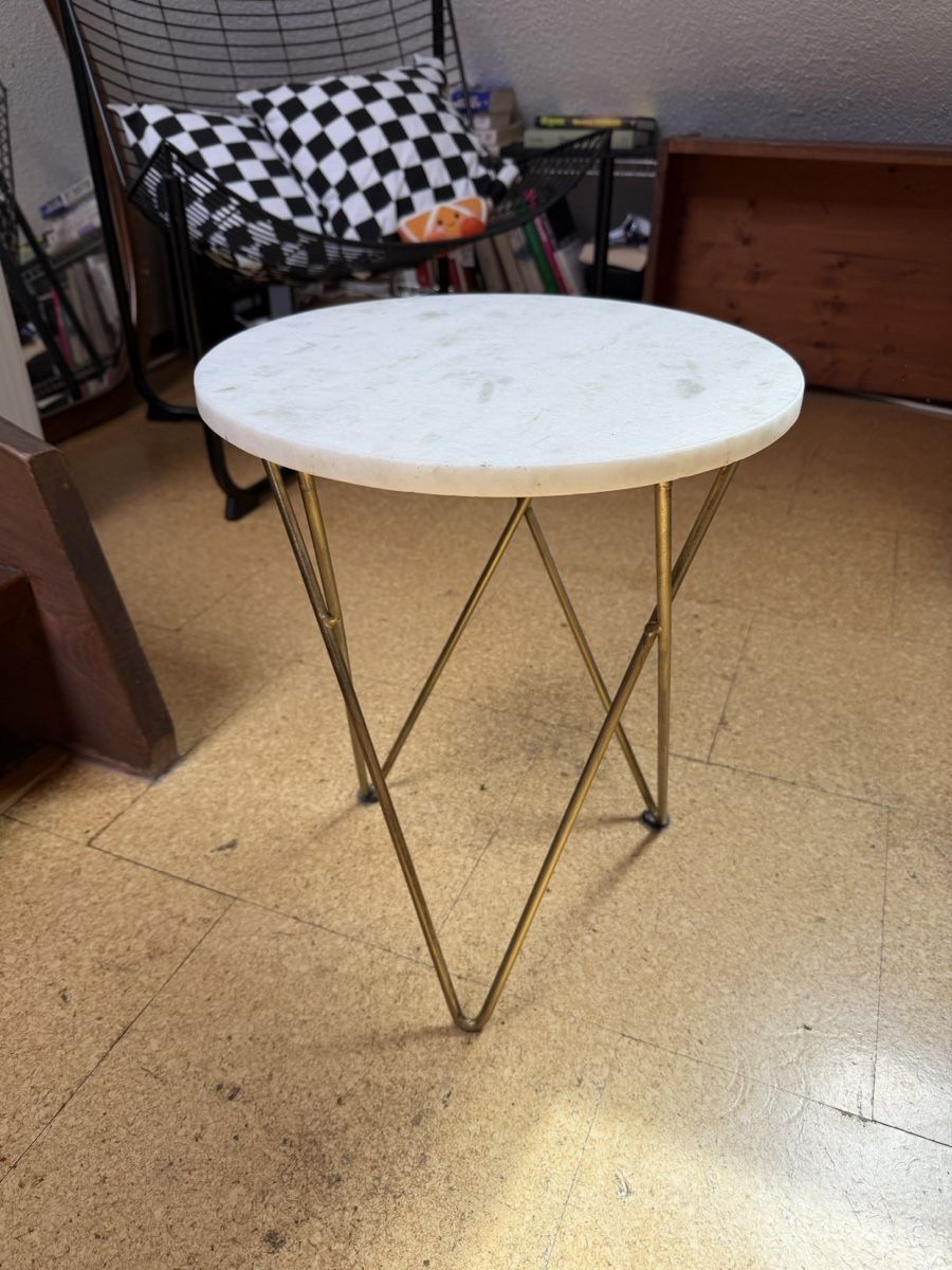 Comodini: Marble side table gold legs used – Usato da Zürich venduto da helenwiona