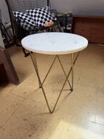 Marble side table gold legs used