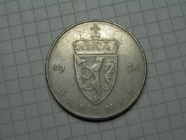 Norwegen  5 Kronen, 1978