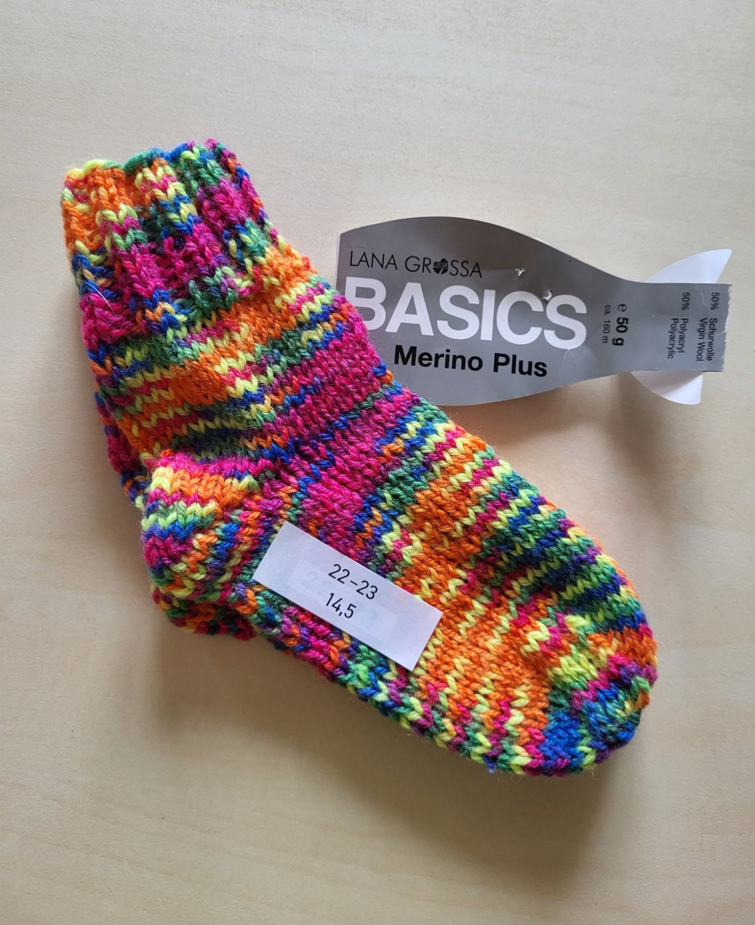 Calze per bambini: Socken Größe 92, 22-23, handgestrickt – Nuovo e nell'imballaggio originale da Winterthur venduto da Baer49