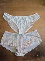 2 Slips Gr. 40 und Gr. 40/2, in rosé und beige