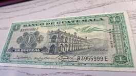Guatemala 1 Quetzal Notengeld 1972 guter Zustand