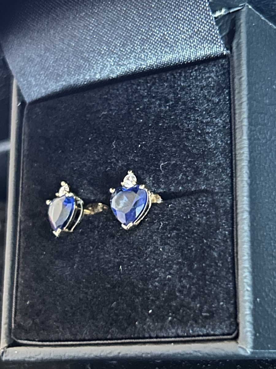 Orecchini pendenti & Orecchini a lobo: Gold Ohrstecker Saphir/Diamant – Nuovo (secondo la descrizione) da Basel venduto da David_2019 1