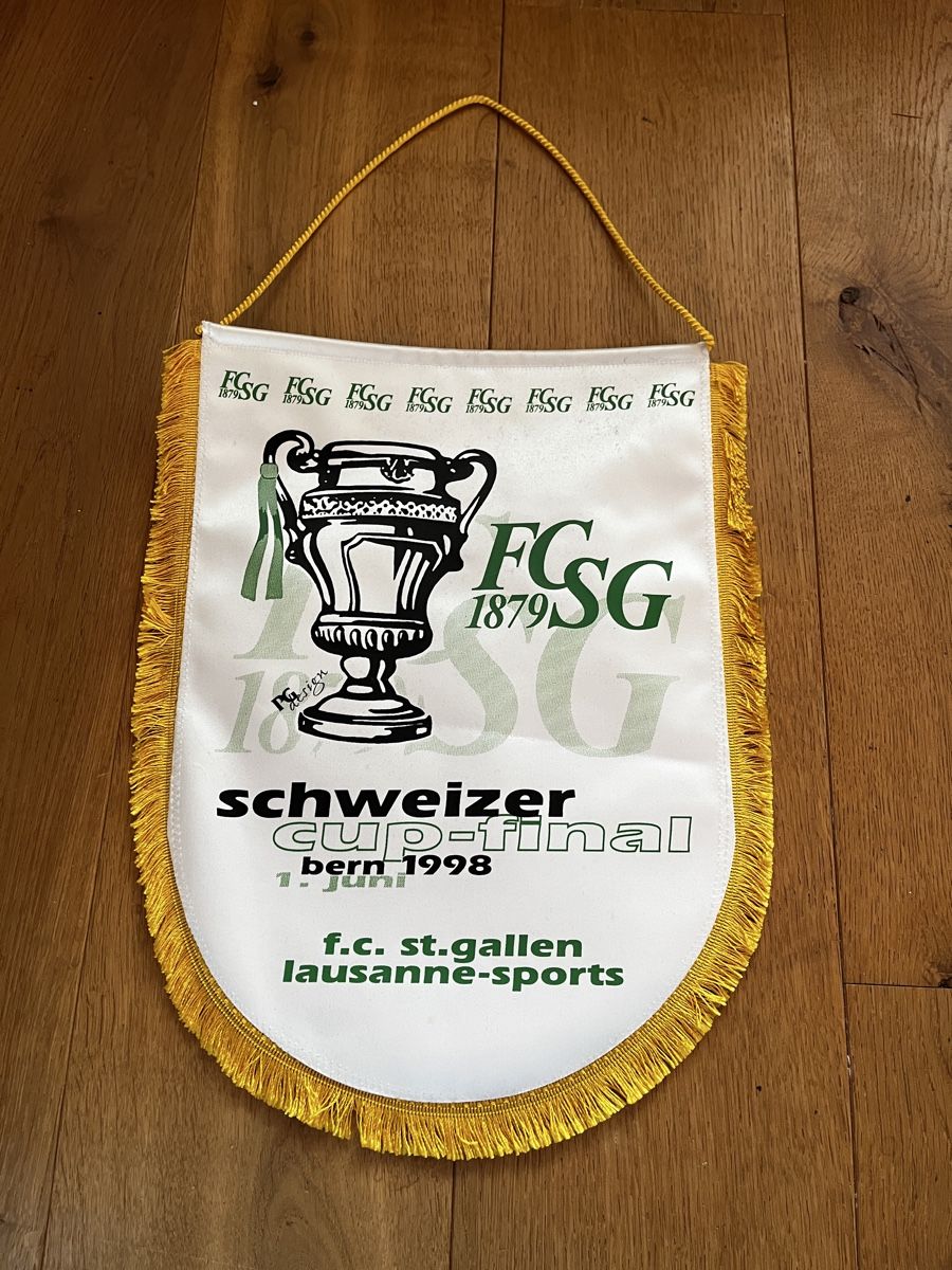 Fahnen: Schweizer Cupfinal 1998 - Seltener Wimpel zu verkaufe – Gebraucht aus Bremgarten b. Bern von CordulaGruen