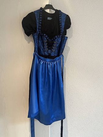 Dirndl in Blau/Schwarz  Grösse 40