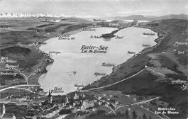 Biel BE – Bieler see Lac de Bienne veduta panoramica