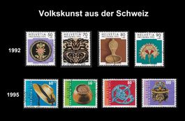Volkskunst aus der Schweiz, 1992 + 1995 Pro Patria, Serien