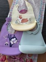 3 süsse Lätzchen Silikon Stokke