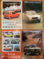 PEUGEOT 104 grosses Prospekt-Konvolut brochure lot 15 Stück