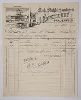 Frauenfeld 1898 - Litho Briefkopf, Blechbüchsenfabrik