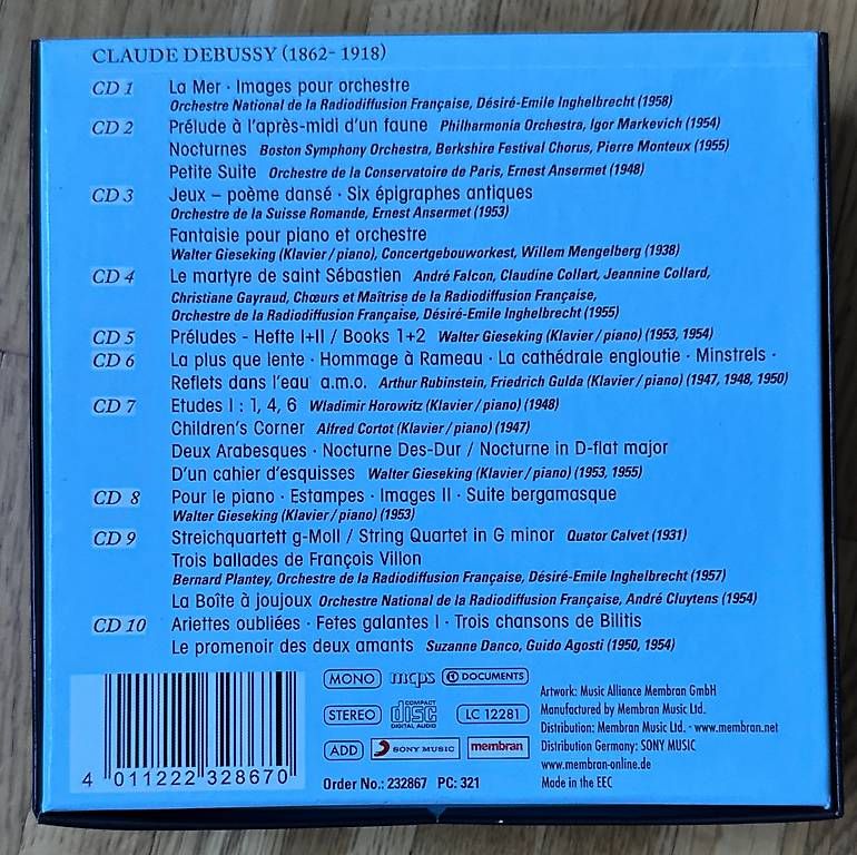 CDs: CD's | Claude Debussy  – D'occasion à Münchenstein par th_bl 1