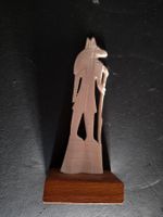 Anubis Skulptur Figur Statue Holz und weisses Horn 16 cm