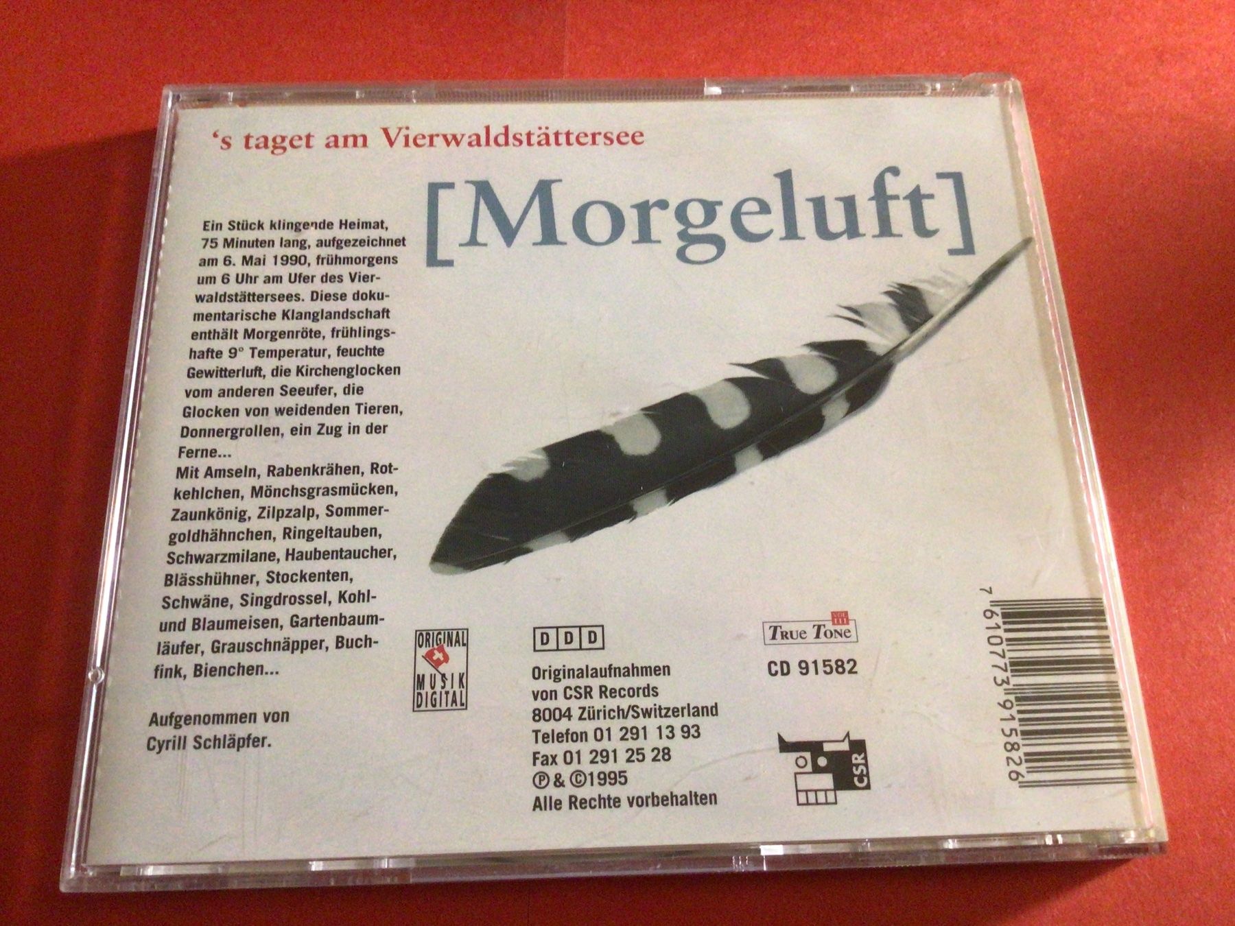 CD: [Morgenluft] True Tone CD Schweizer Naturklänge 1996 – Usato da Steinach venduto da Quarkie 2