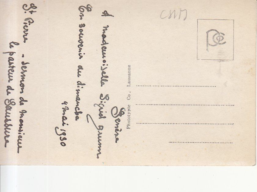 Cartoline postali: Genève St. Pierre 1930 – Usato da Bürglen TG venduto da StampGraf 1