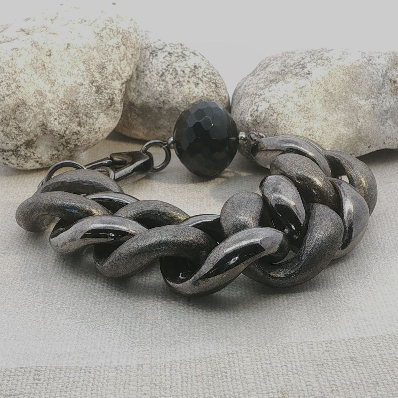 Olga Ribler Armbänder & -reifen: Statement  Armband Sterling Silber mit Onyx – Neu (gemäss Beschreibung) aus Luzern von Schmuckoutlet 5