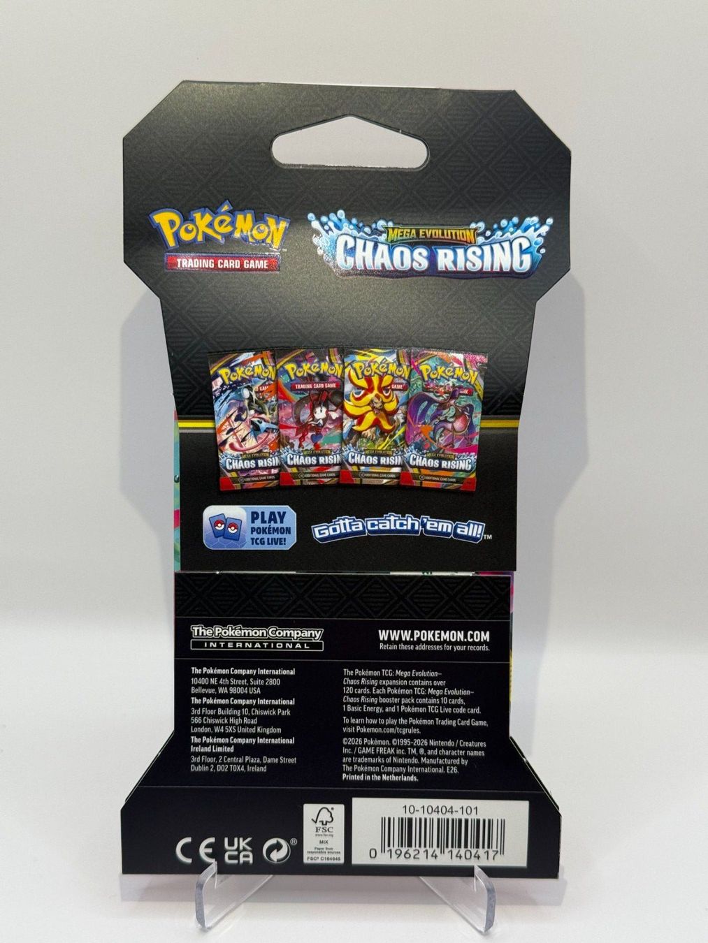 Karten: Chaos Rising Booster Pack EN / Sealed Pokémon Mega Evolution – Neu und originalverpackt aus Gränichen von zamZONE 2