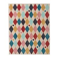 IKEA Teppich BUSENKEL Tepp 130x160 Harlekinmuster/bunt