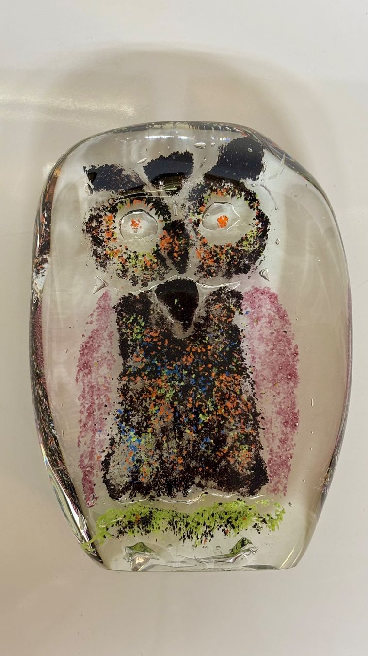 Figurines: Vintage Glasfigur, Eule aus massivem Glas – D'occasion à Zürich par jas_5mwh 1