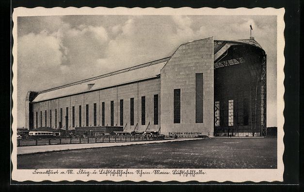 Cartoline postali: Frankfurt a. M., Flug- und Luftschiffhaf – Usato da Berlin venduto da bartko-reher