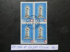 Pro Patria 1940 Nr. B6 gestempelter Viererblock