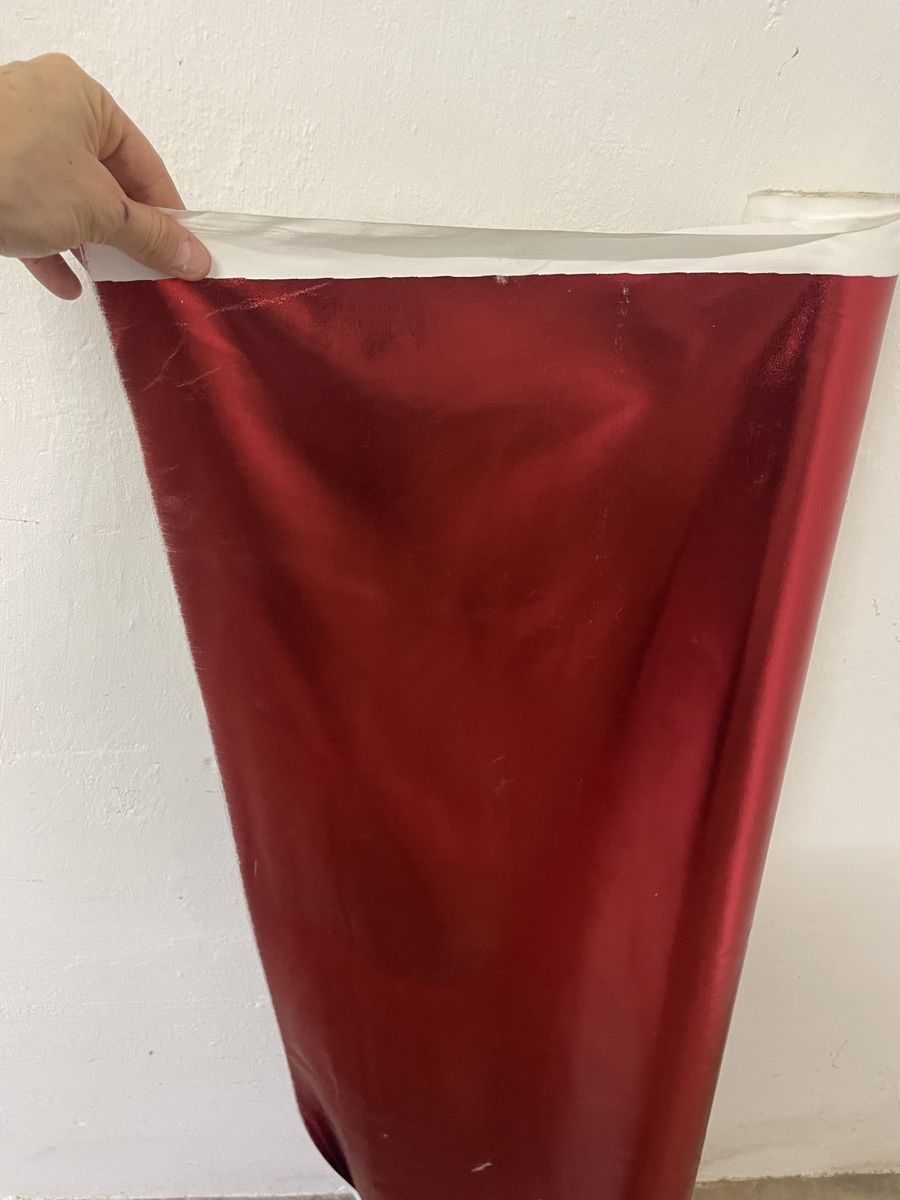 Stoffe: Roter Stoff metallic Glanz 110cm breit – Gebraucht aus Gelterkinden von highfligh 1