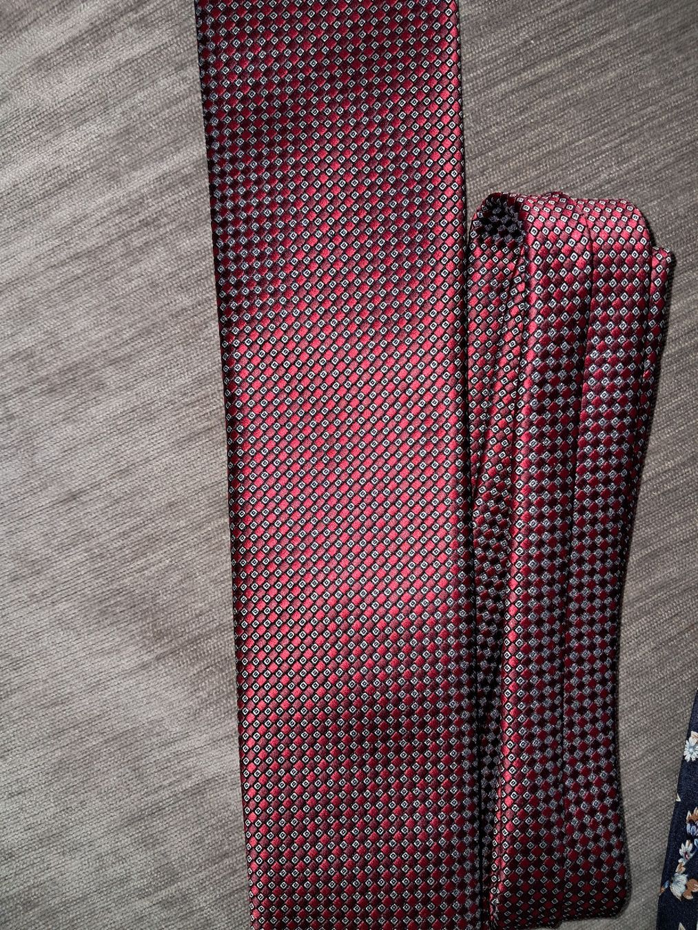Cravatte: Krawatte Perry Ellis Portfolio rot kariert Polyester – Nuovo e nell'imballaggio originale da Bassersdorf venduto da leader07 1