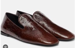 Jil Sander Loafer braun, Lackleder, Gr. 38