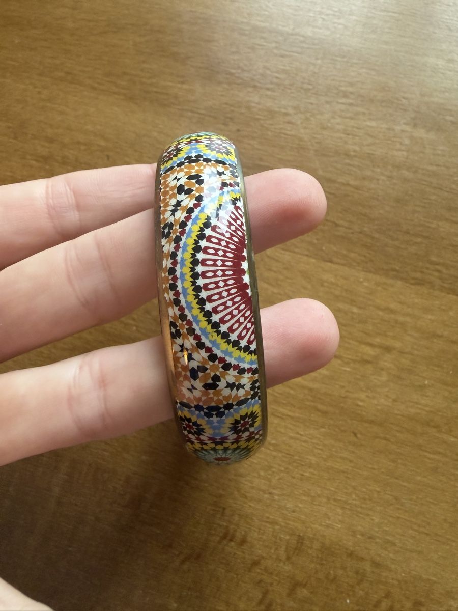 Armbänder & -reifen: Bracelet jonc rigide bangle mosaïque multicolore motifs – Neu (gemäss Beschreibung) aus Lausanne von Stephaniesdressing 5