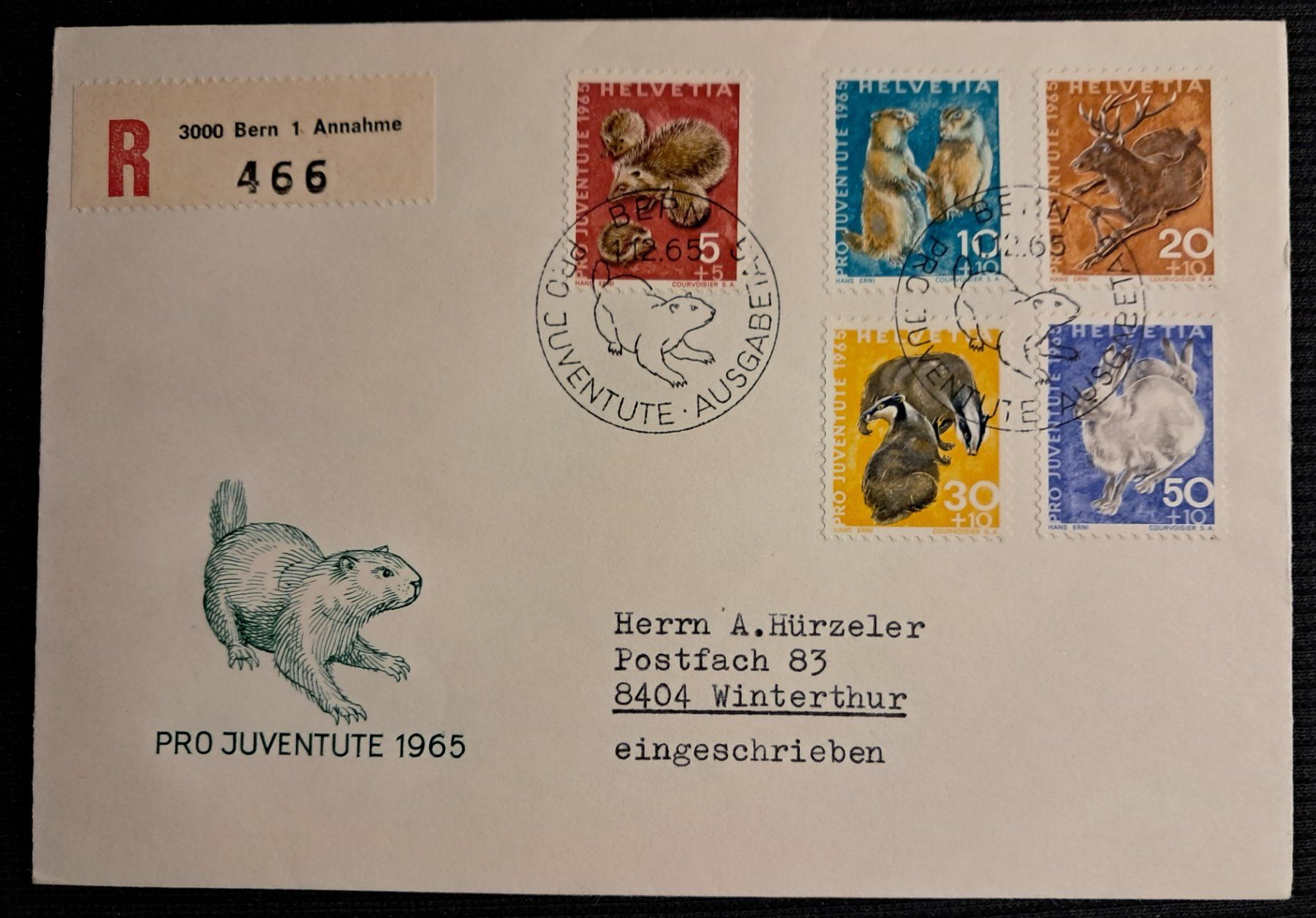 Alle Briefmarken: R-FDC - ET 1.12.65 BERN – Gebraucht aus Ponto Valentino von giorgia06