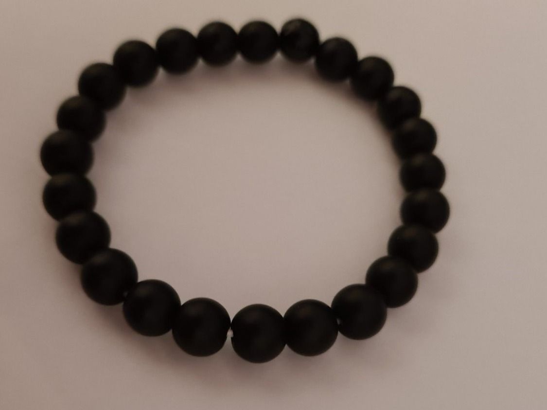 Onyx Bracciali & Braccialetti: Handgemachtes echtes Onyxstein matt Armband Elastikband Gr.L – Nuovo (secondo la descrizione) da Münchenbuchsee venduto da babilibern