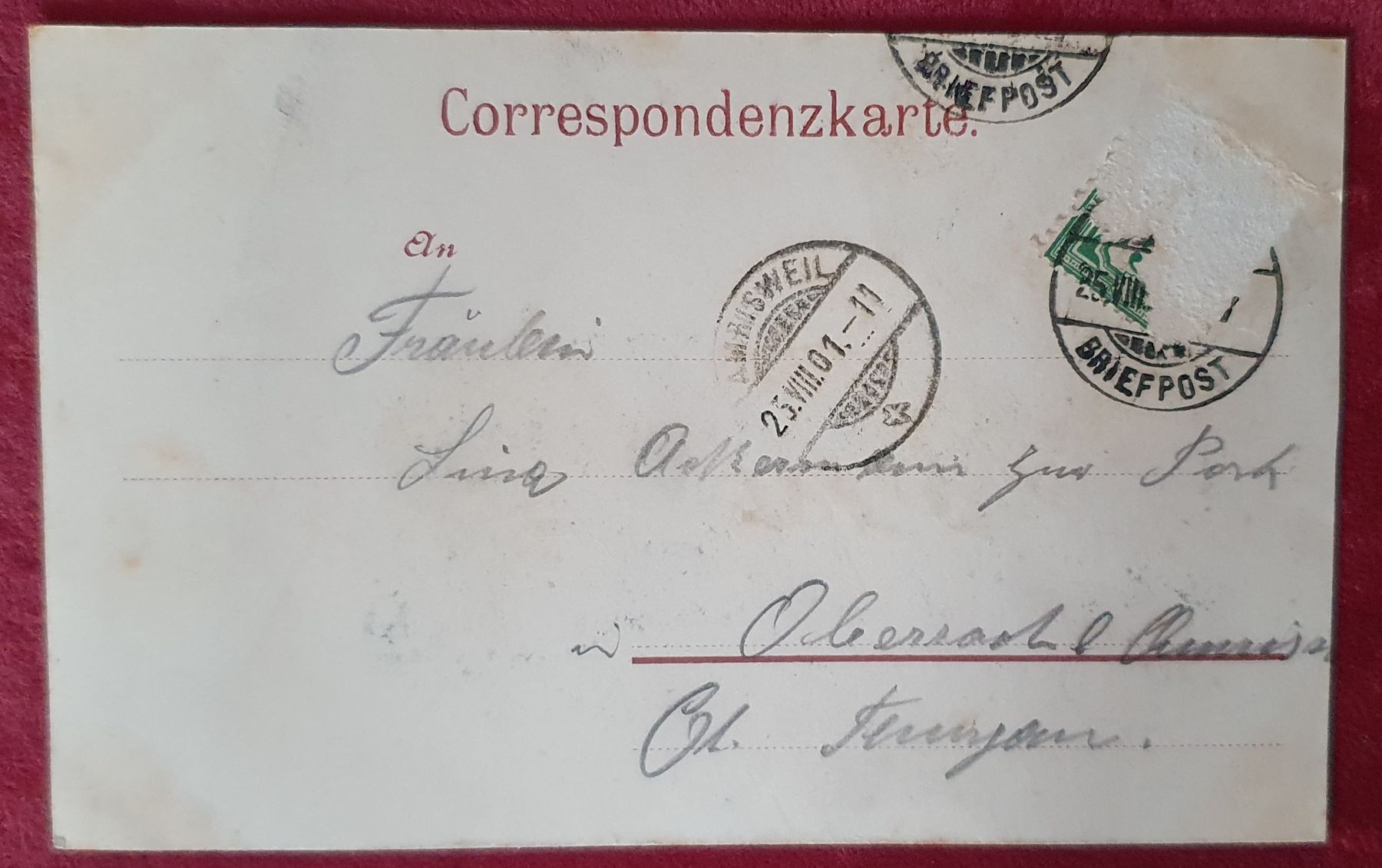 Cartoline postali: Romanshorn 1901 – Usato da Kreuzlingen venduto da Rschweiz1 1