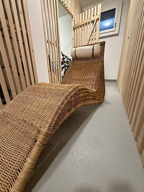 Poltrone: Vintage Karlskrona Wicker Loungesessel – Usato da Lungern venduto da pas_25kg 2