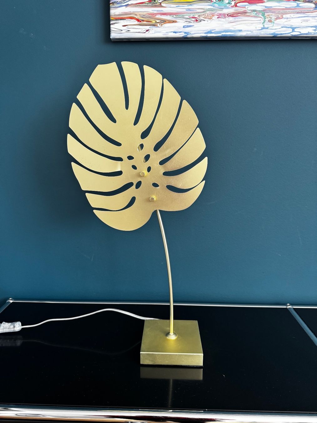Lampes: Coole Tischlampe in Blattform – D'occasion à Luzern par bettinabuyingthings