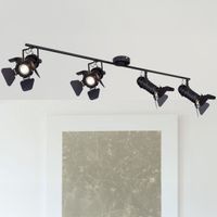 Strahler, Schwarz, 4er, 125 cm x 18 cm